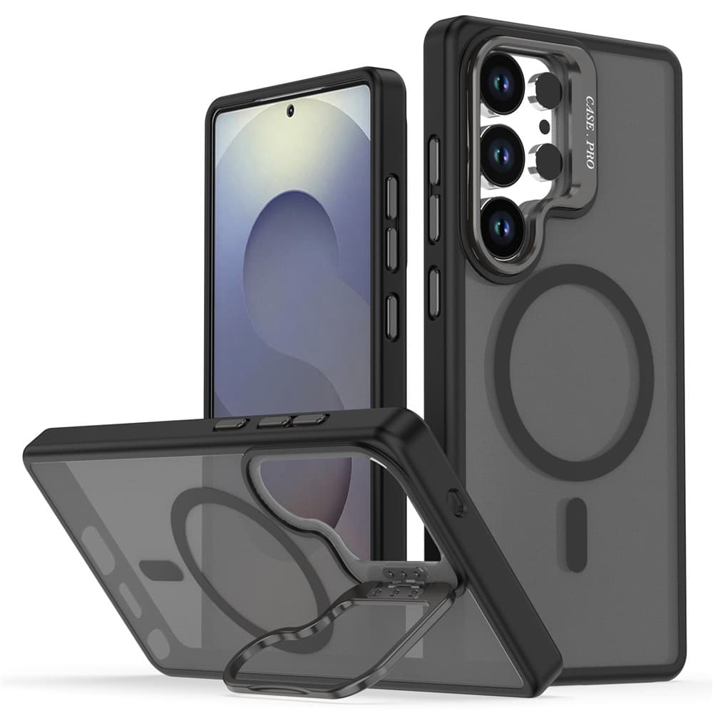 Samsung Galaxy S25 Ultra - Foldable Kickstand Matte TPU Black