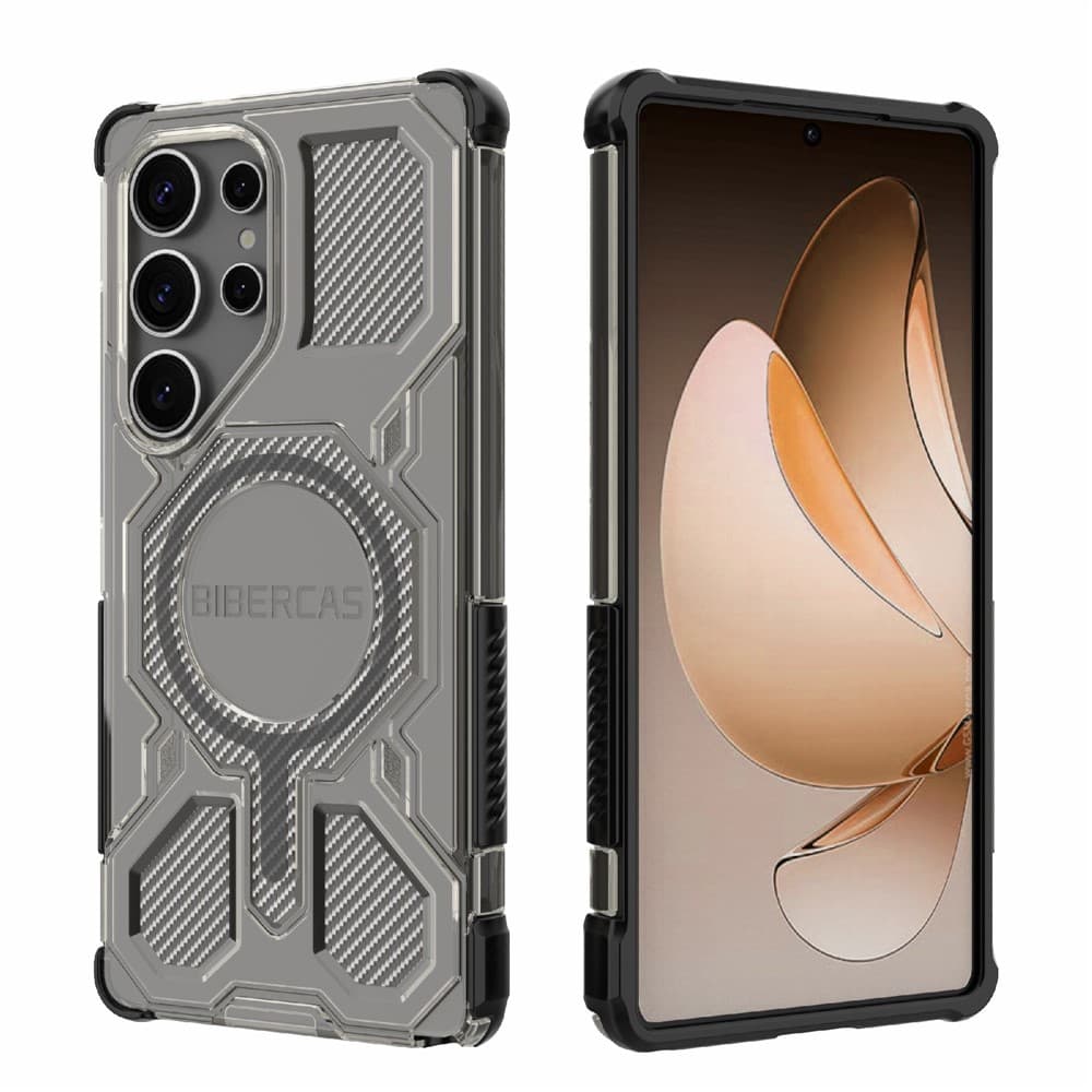 Samsung Galaxy S25 Ultra - BIBERCAS Transparent Series Cover Black