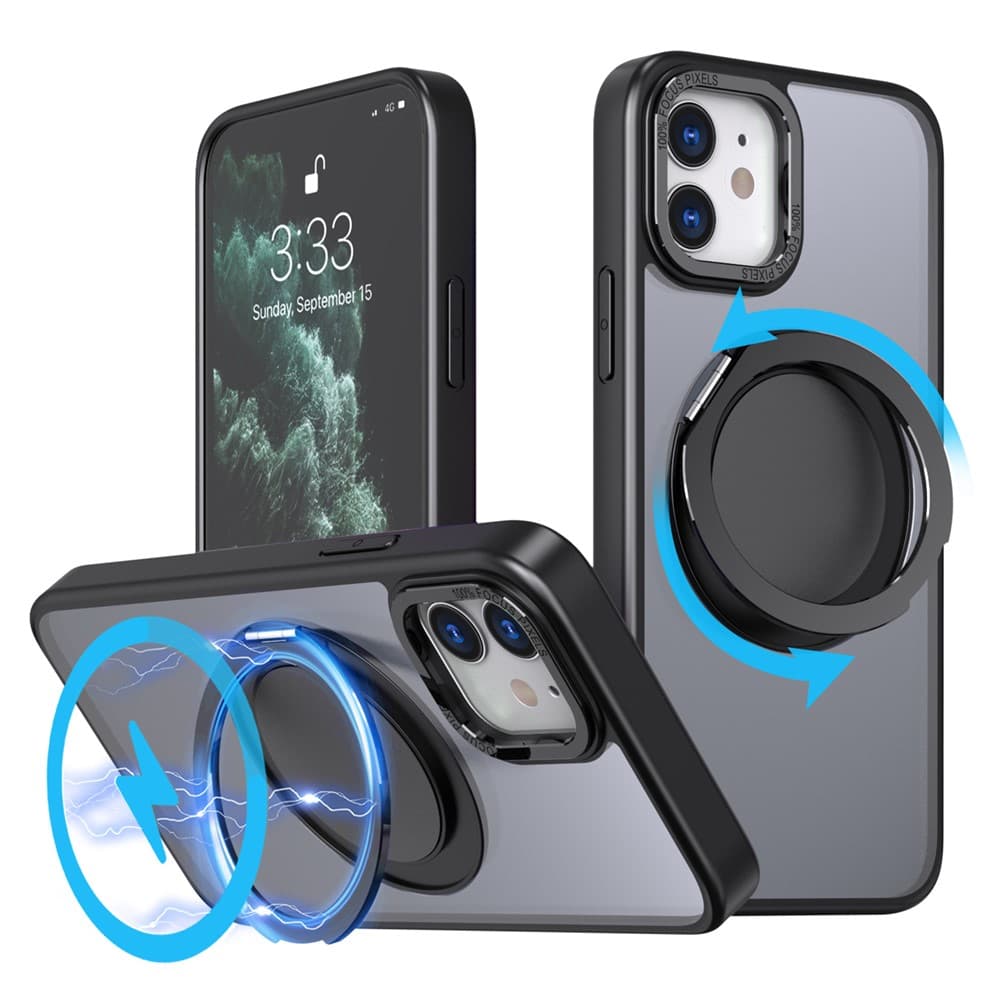 iPhone 11 - Case Ring Holder Kickstand Grey