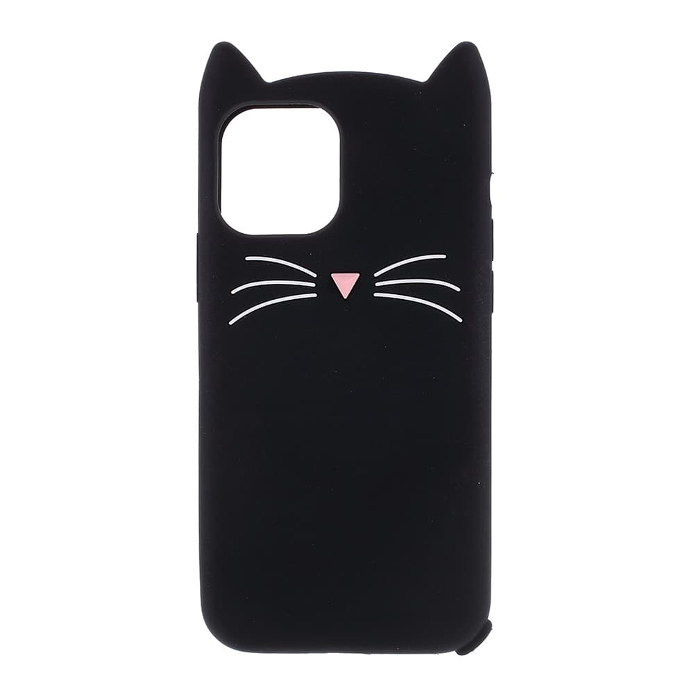 iPhone 11 - 3D Silicone Mustache Cat Pink