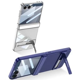 Samsung Galaxy Z Flip 7 - GKK Magnetic Hinge Tempered Glass Silver - 2