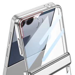 Samsung Galaxy Z Flip 7 - GKK Magnetic Hinge Tempered Glass Silver - 3