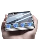 Samsung Galaxy Z Flip 7 - GKK Magnetic Hinge Tempered Glass Blue - 4