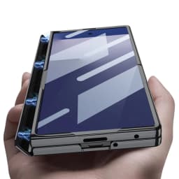 Samsung Galaxy Z Fold 7 - GKK Kickstand With Tempered Glass Silver - 4