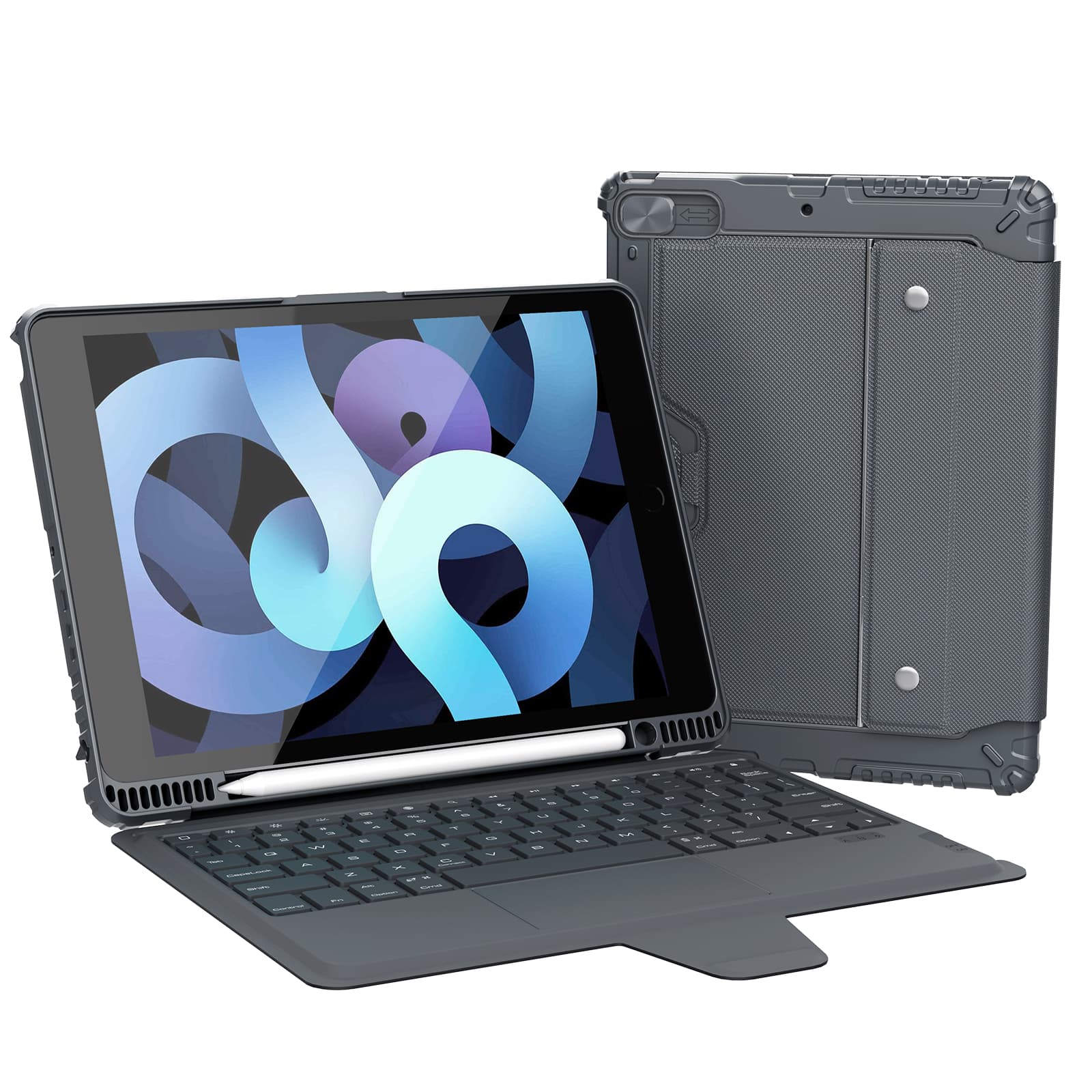 iPad Air 13 2025 - NILLKIN Bumper Combo Keyboard Case Backlit Black