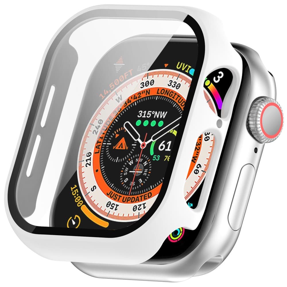 Apple Watch Series10/11 42mm - Hard Case With Tempered Glass White