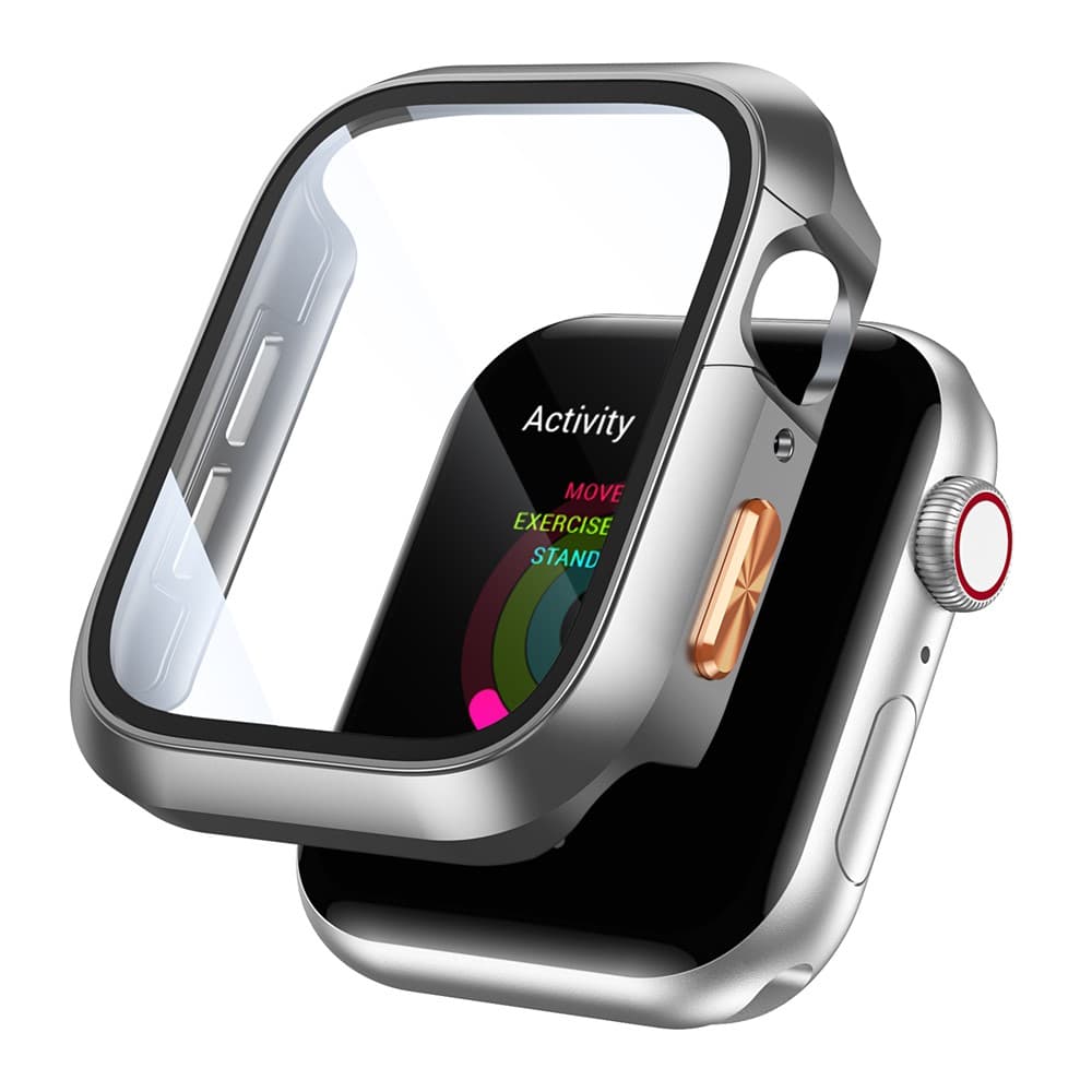 Apple Watch Series10/11 46mm - Orange Texture Button Titanium Gold