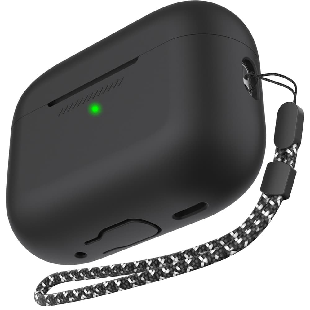 Apple AirPods Pro 3 - Silicone Case With Lanyard Black