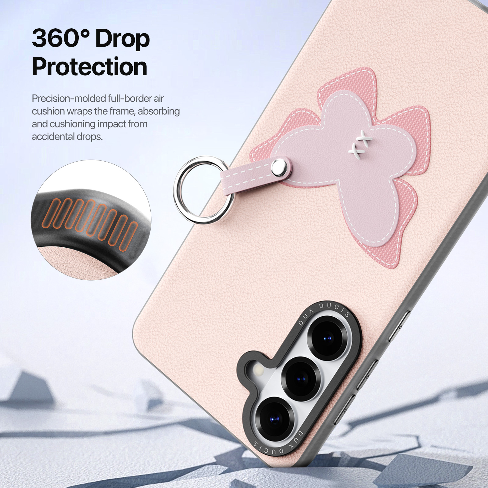 Samsung Galaxy S26 - DUX DUCIS Luvy Series Light Pink Butterfly — estuche (foto 24 de 24)