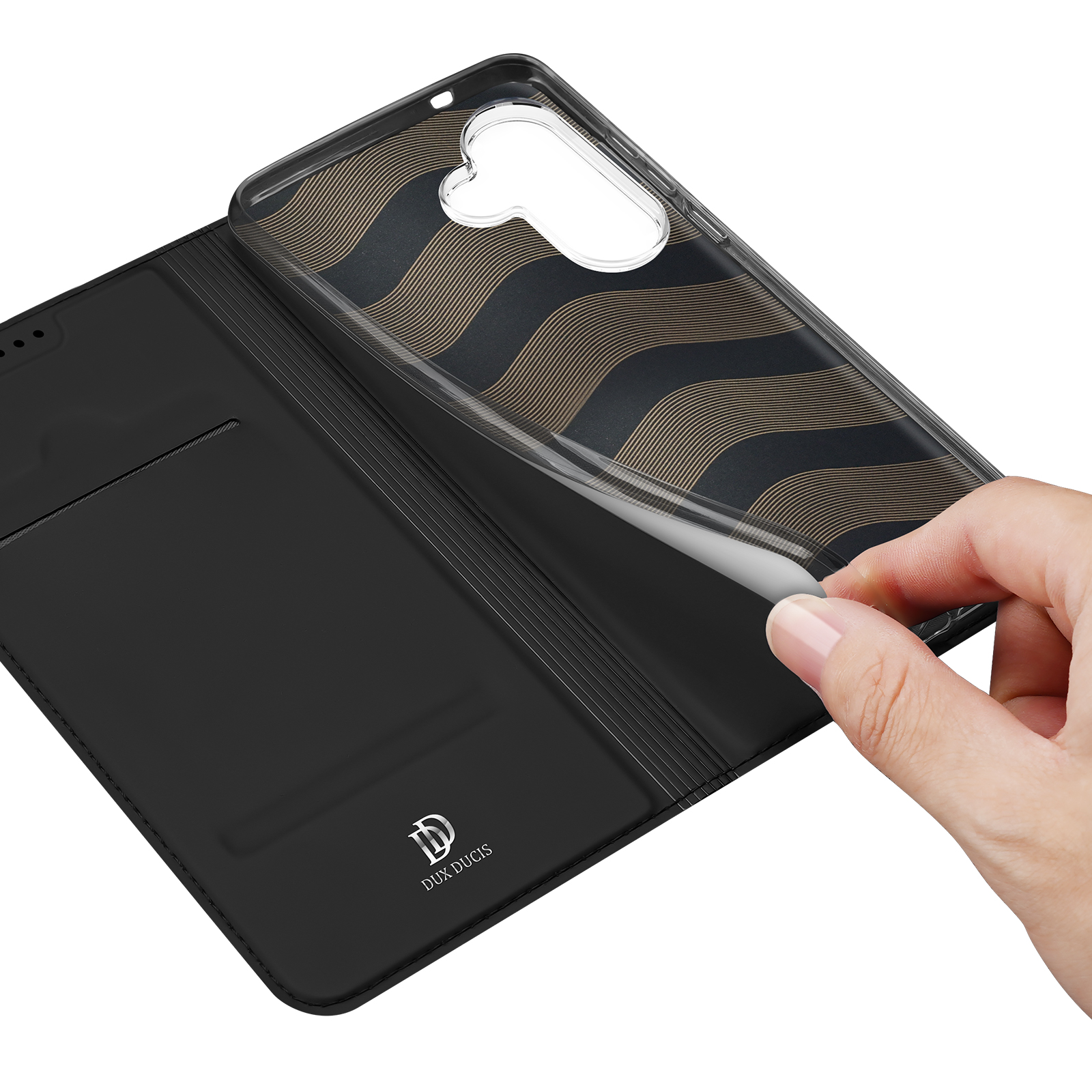 Samsung Galaxy S26 - DUX DUCIS Skin Pro Series Leather Black — estuche (foto 18 de 20)