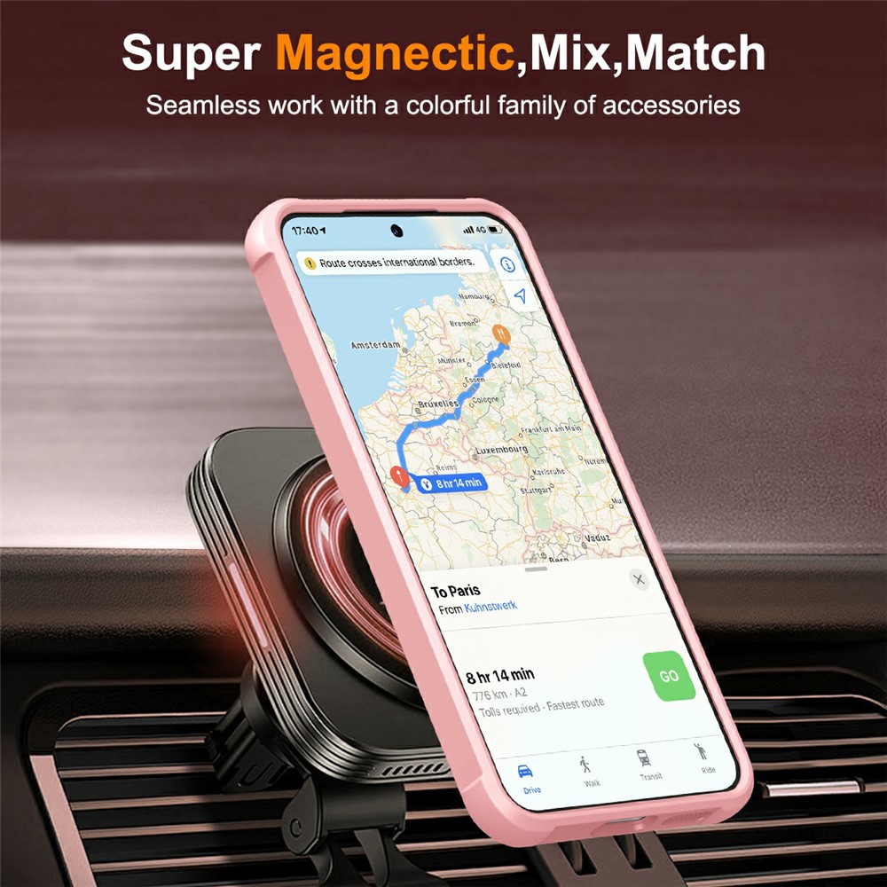 Samsung Galaxy S26 Plus - Magnetic Ring Holder Kickstand Pink — estuche (foto 5 de 7)
