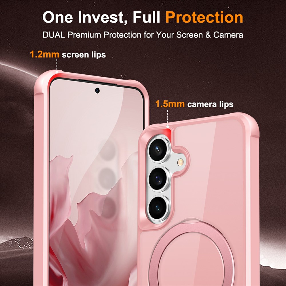 Samsung Galaxy S26 Plus - Magnetic Ring Holder Kickstand Pink — estuche (foto 7 de 7)