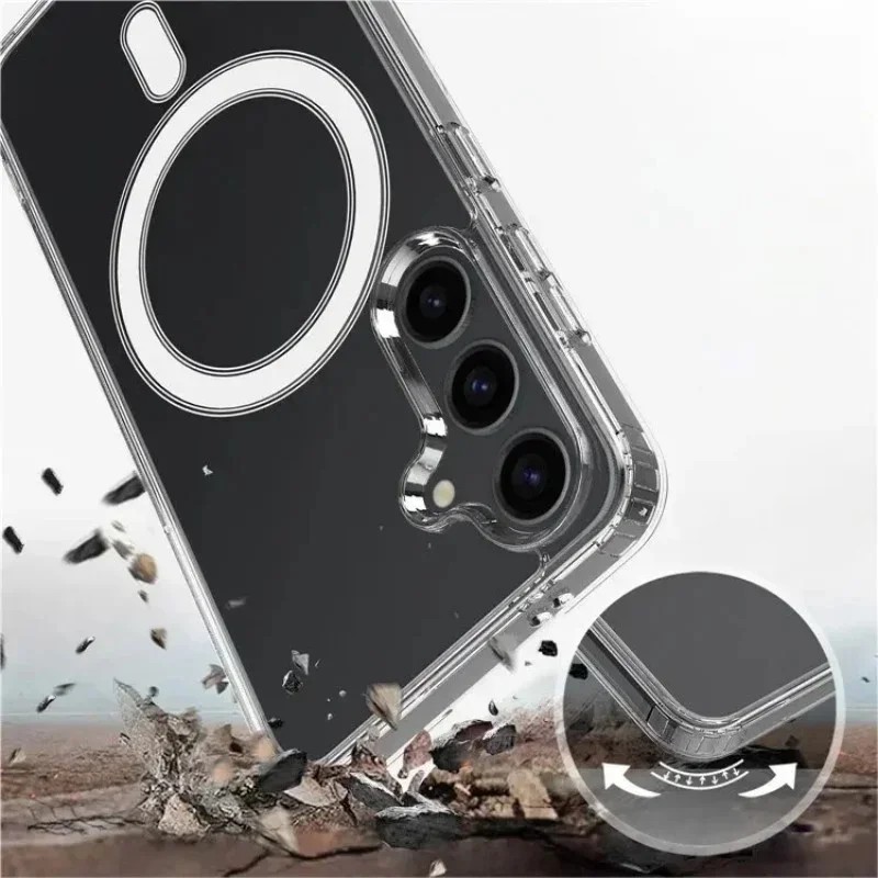 Samsung Galaxy S26 Plus - WANLONFENG Clear Case With Screen Film — estuche (foto 3 de 7)