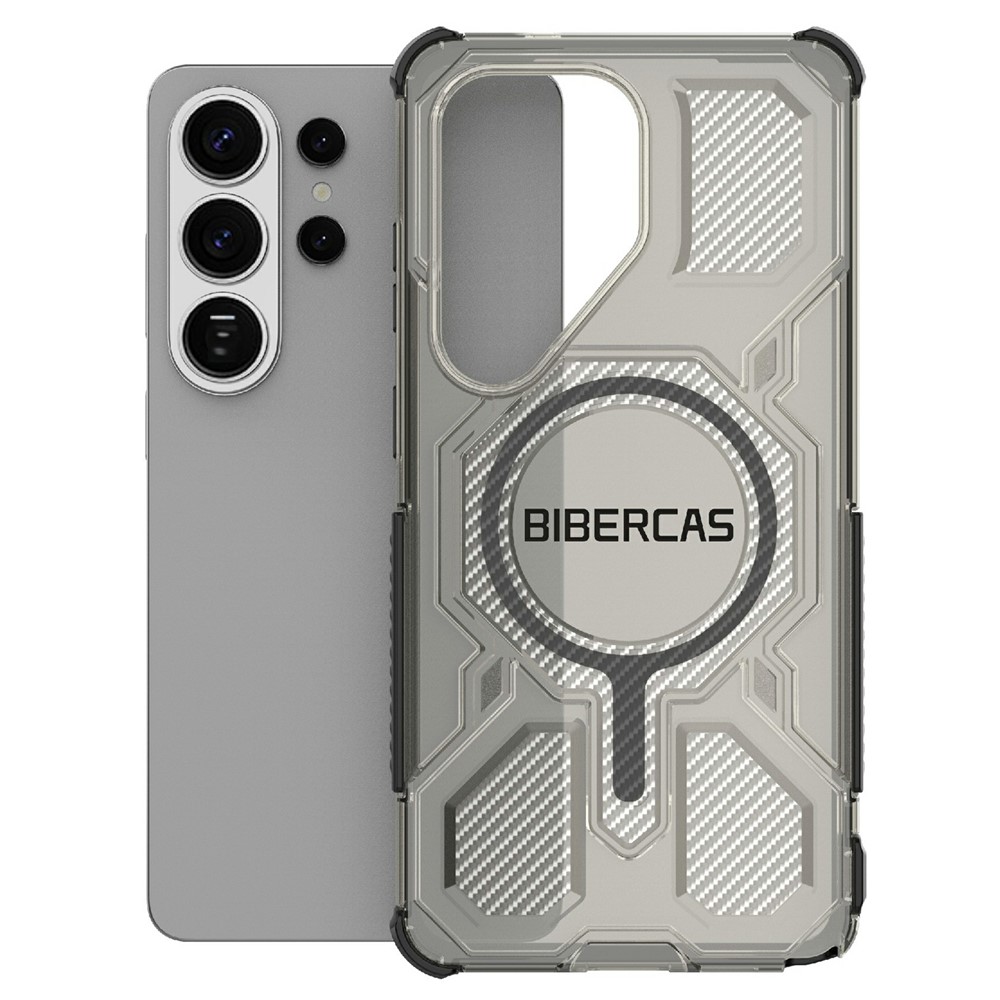 Samsung Galaxy S26 Ultra - BIBERCAS Transparent Series Cover Black — estuche (foto 2 de 5)