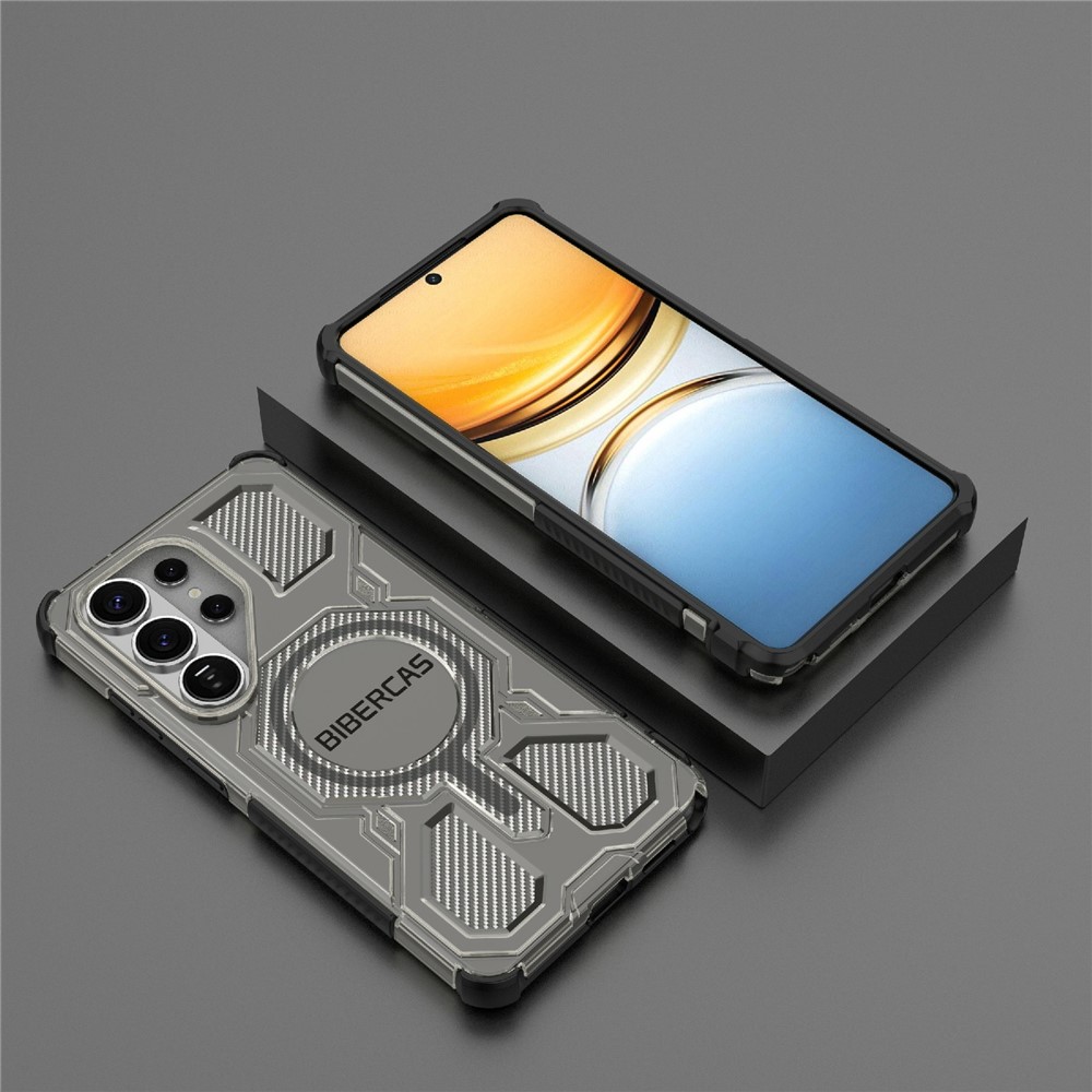 Samsung Galaxy S26 Ultra - BIBERCAS Transparent Series Cover Black — estuche (foto 5 de 5)