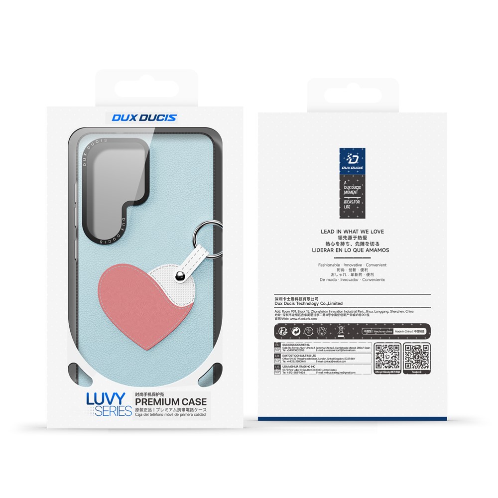 Samsung Galaxy S26 Ultra - DUX DUCIS Luvy Series Blue Heart — estuche (foto 4 de 12)