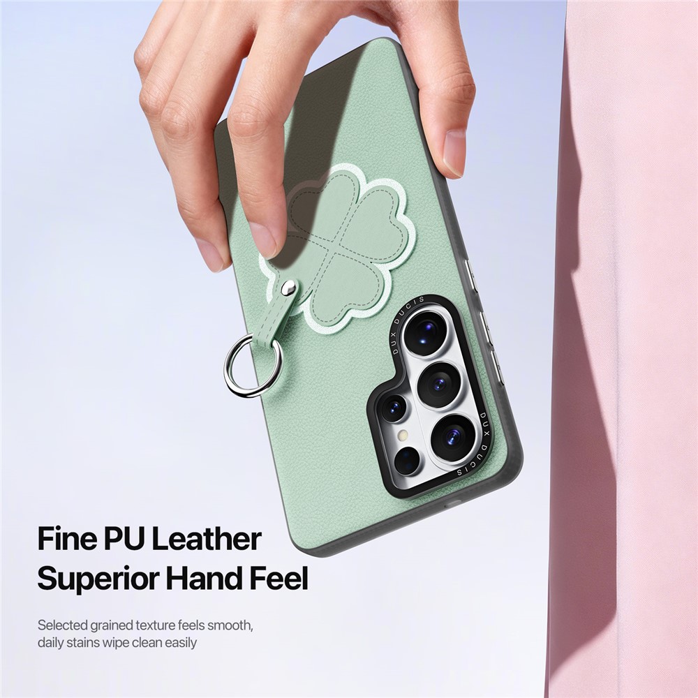 Samsung Galaxy S26 Ultra - DUX DUCIS Luvy Series Green Clover — estuche (foto 2 de 12)
