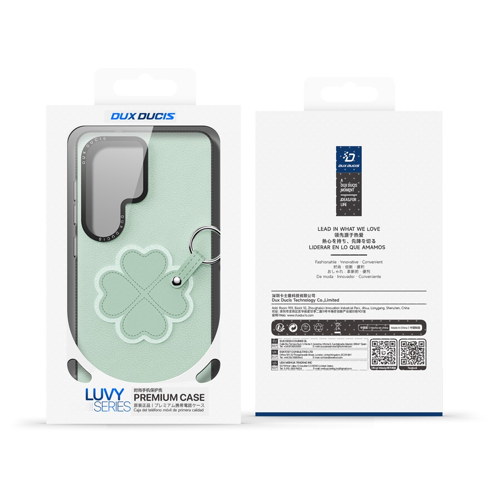 Samsung Galaxy S26 Ultra - DUX DUCIS Luvy Series Green Clover — estuche (foto 4 de 12)