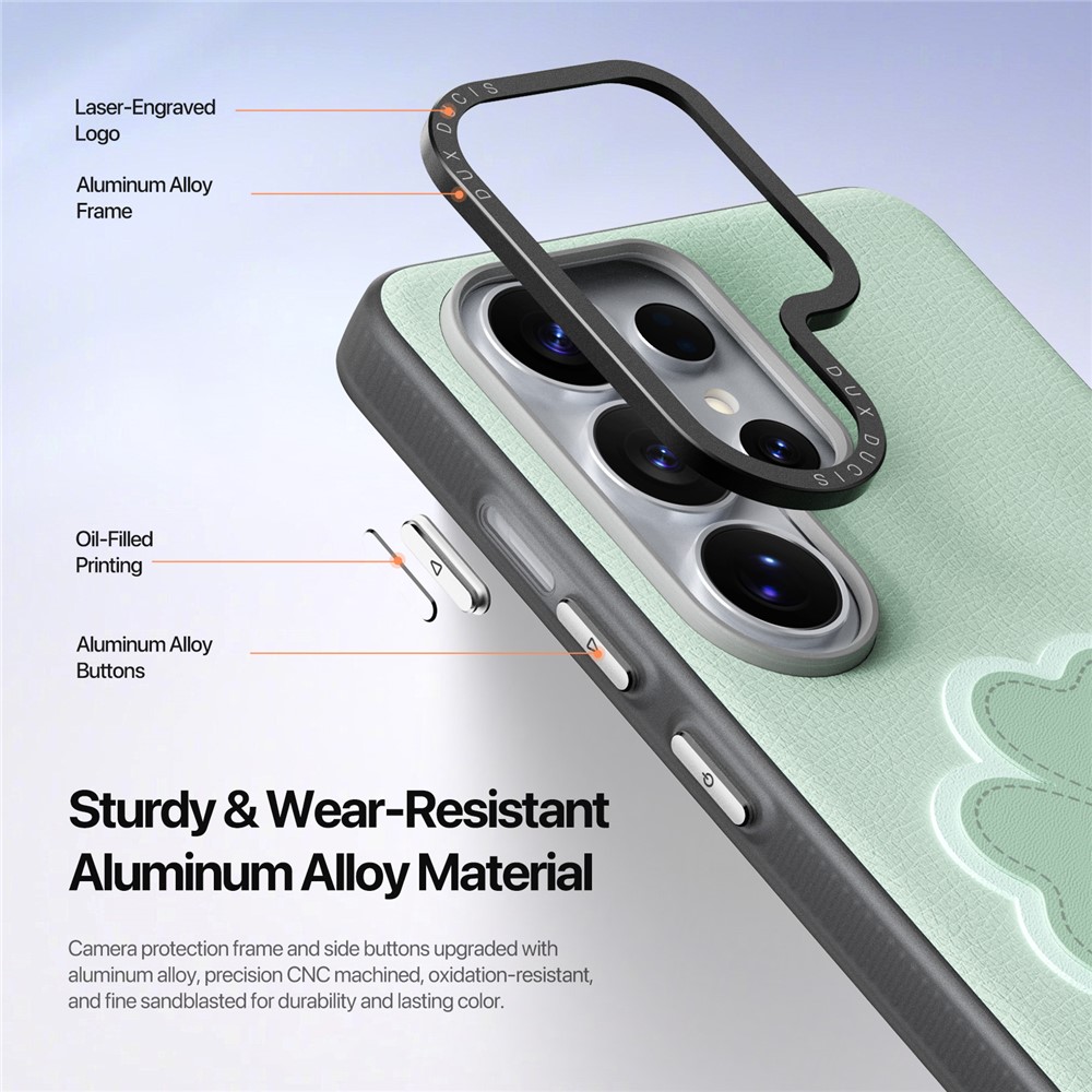 Samsung Galaxy S26 Ultra - DUX DUCIS Luvy Series Green Clover — estuche (foto 11 de 12)