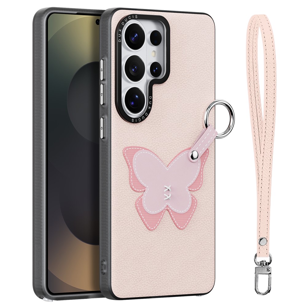Samsung Galaxy S26 Ultra - DUX DUCIS Luvy Series Light Pink Butterfly — estuche