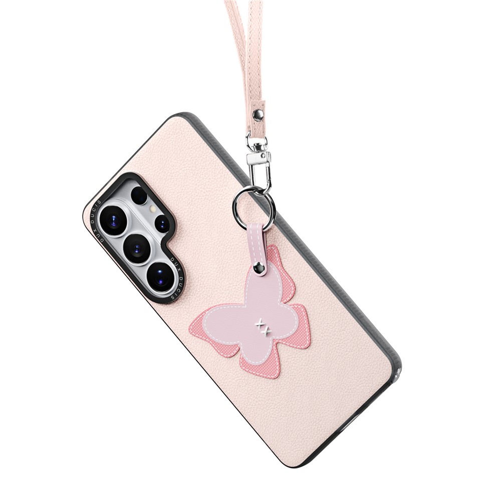 Samsung Galaxy S26 Ultra - DUX DUCIS Luvy Series Light Pink Butterfly — estuche (foto 6 de 12)