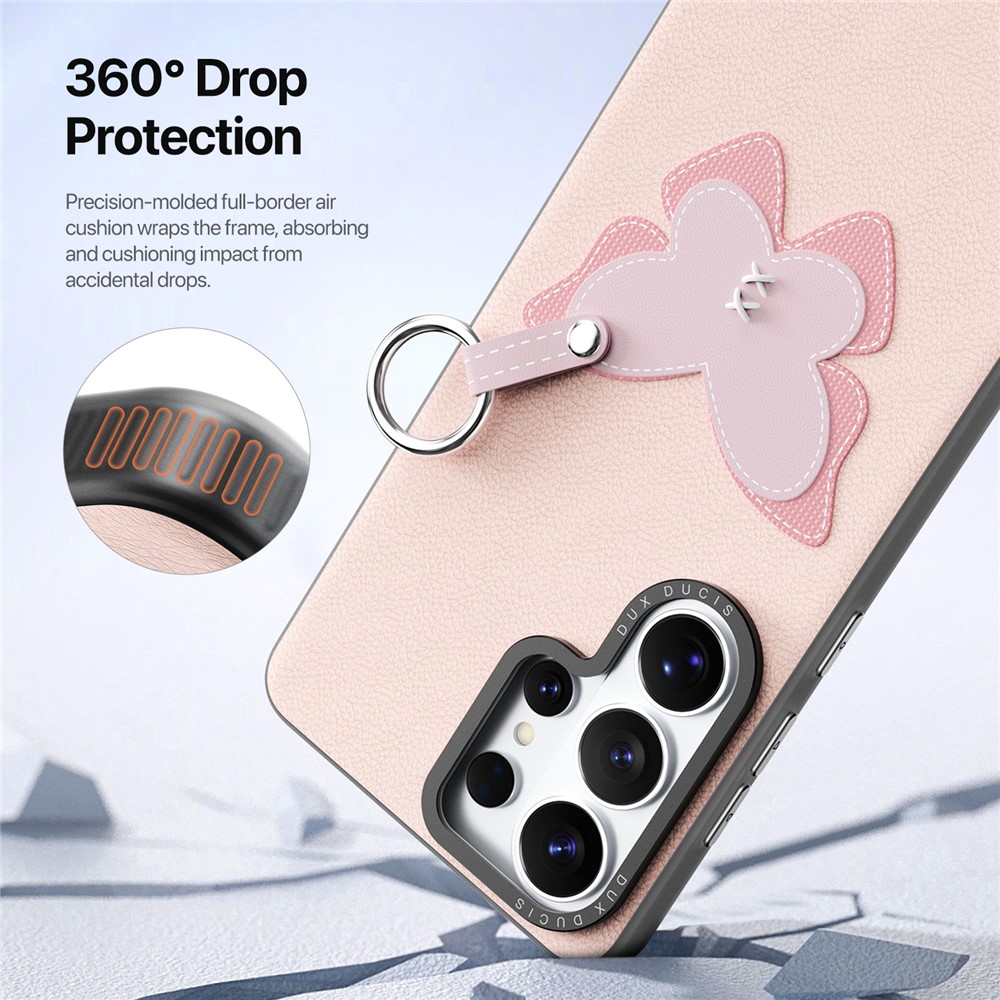 Samsung Galaxy S26 Ultra - DUX DUCIS Luvy Series Light Pink Butterfly — estuche (foto 12 de 12)