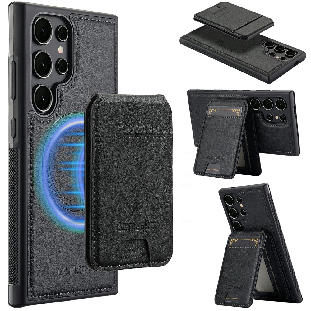 Samsung Galaxy S26 Ultra - LC.IMEEKE Case Leather With Wallet Black