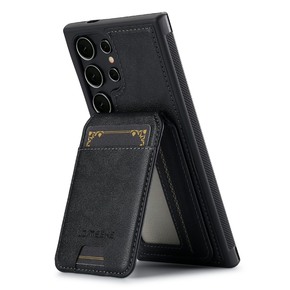 Samsung Galaxy S26 Ultra - LC.IMEEKE Case Leather With Wallet Black — estuche (foto 8 de 14)