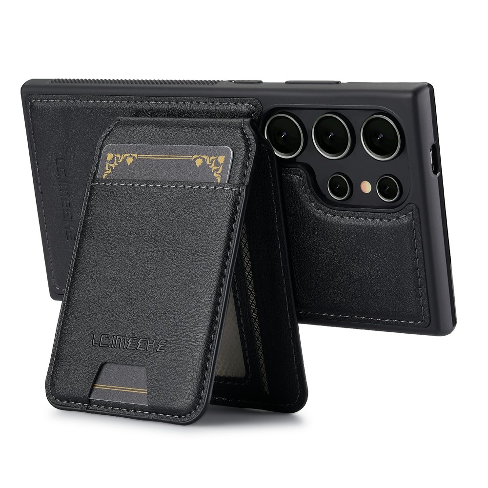 Samsung Galaxy S26 Ultra - LC.IMEEKE Case Leather With Wallet Black — estuche (foto 9 de 14)