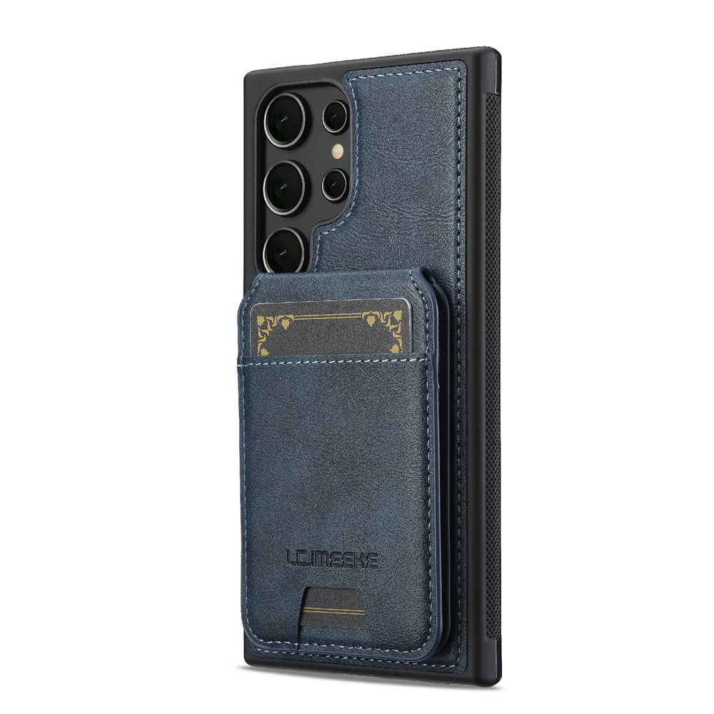 Samsung Galaxy S26 Ultra - LC.IMEEKE Case Leather With Wallet Blue — estuche (foto 5 de 14)