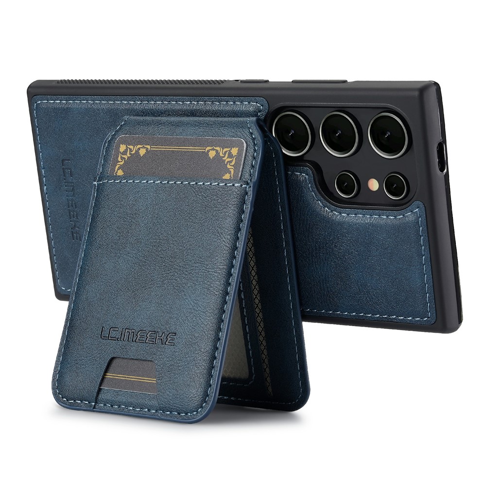 Samsung Galaxy S26 Ultra - LC.IMEEKE Case Leather With Wallet Blue — estuche (foto 9 de 14)