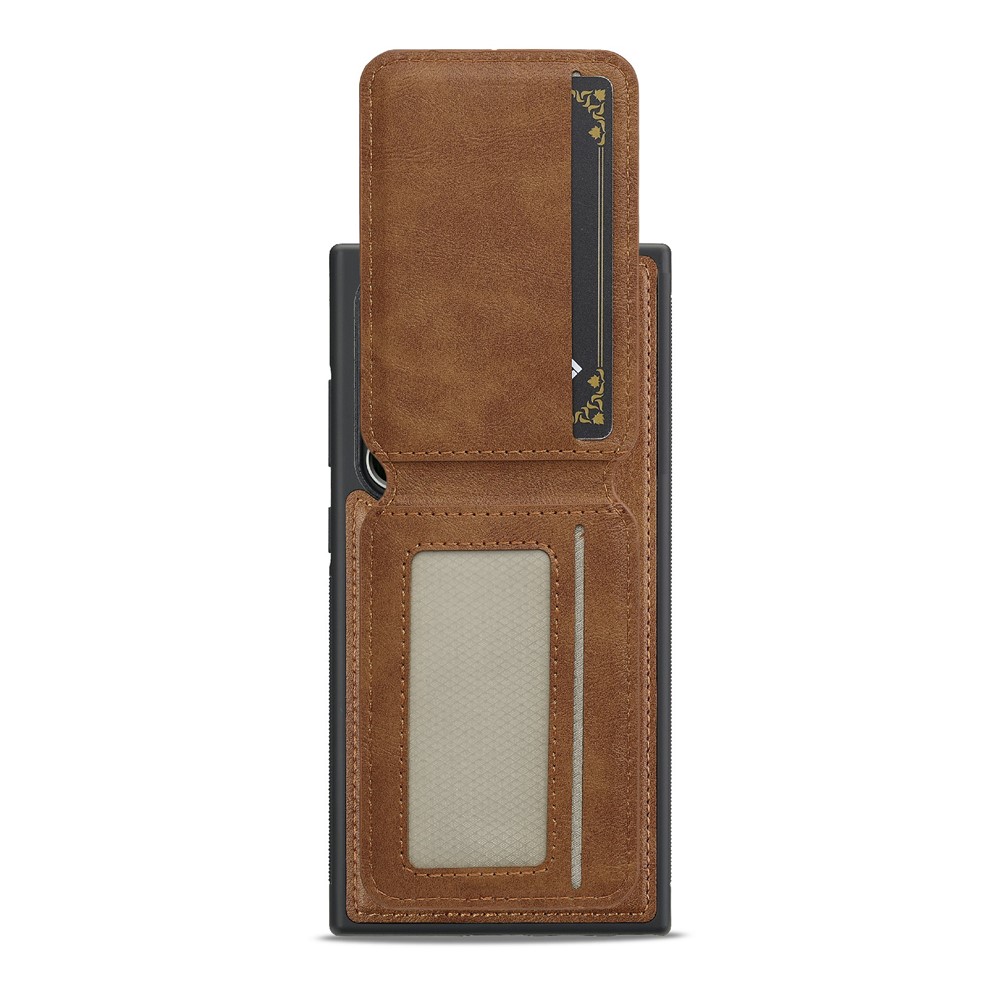 Samsung Galaxy S26 Ultra - LC.IMEEKE Case Leather With Wallet Brown — estuche (foto 7 de 14)
