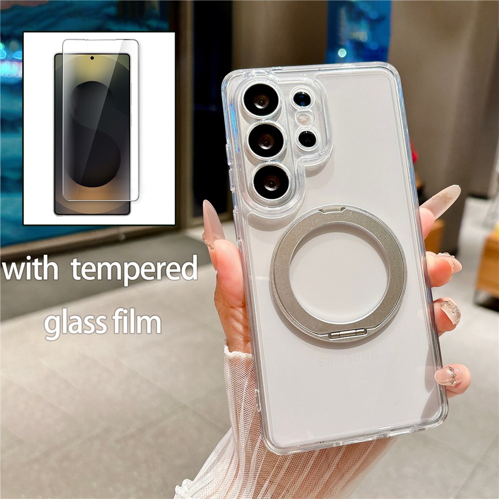 Samsung Galaxy S26 Ultra - Magnetic Rotating With Tempered Glass Transparent — estuche (foto 4 de 9)