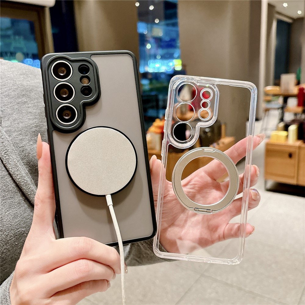 Samsung Galaxy S26 Ultra - Magnetic Rotating With Tempered Glass Transparent — estuche (foto 5 de 9)