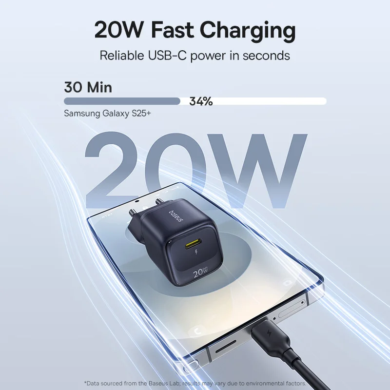 Cubo - BASEUS Compact Quick Charger 20W Black — cargador (foto 2 de 5)