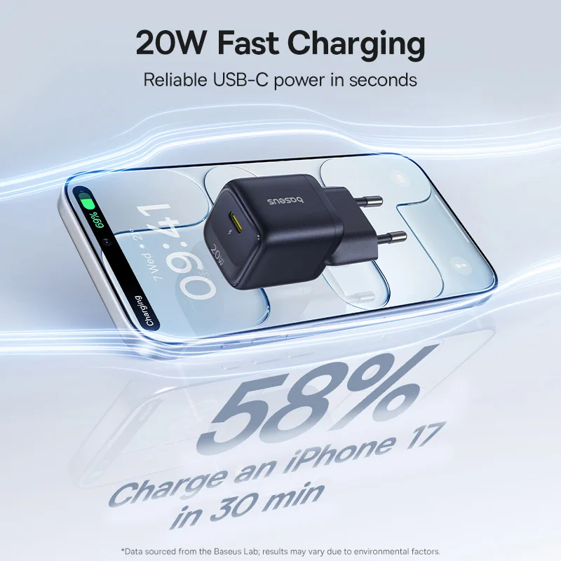 Cubo - BASEUS Compact Quick Charger 20W Black — cargador (foto 3 de 5)