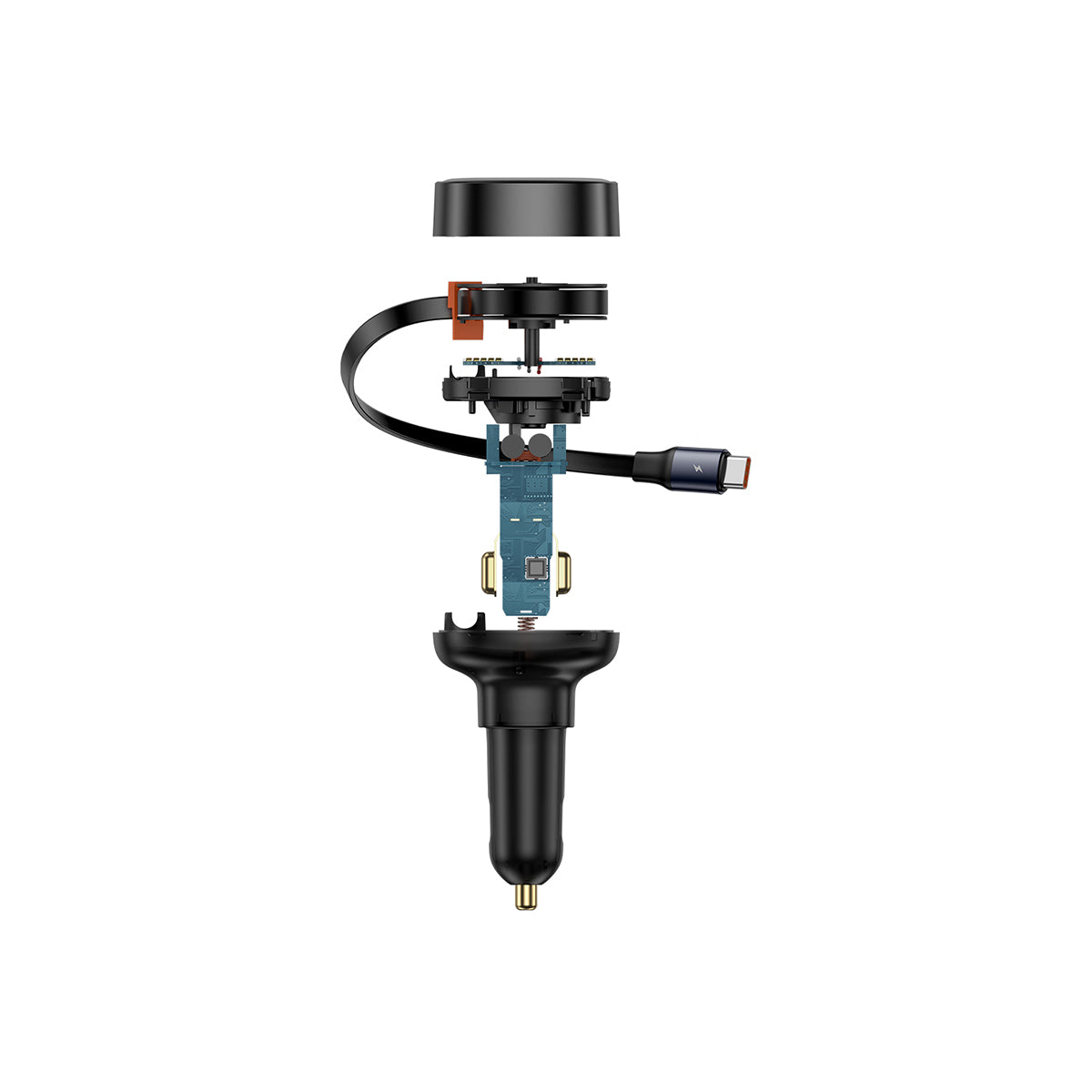 Enjoyment Pro - BASEUS Car Charger Retractable Type-C & Type-C Cable 60W Black — cargador (foto 5 de 5)