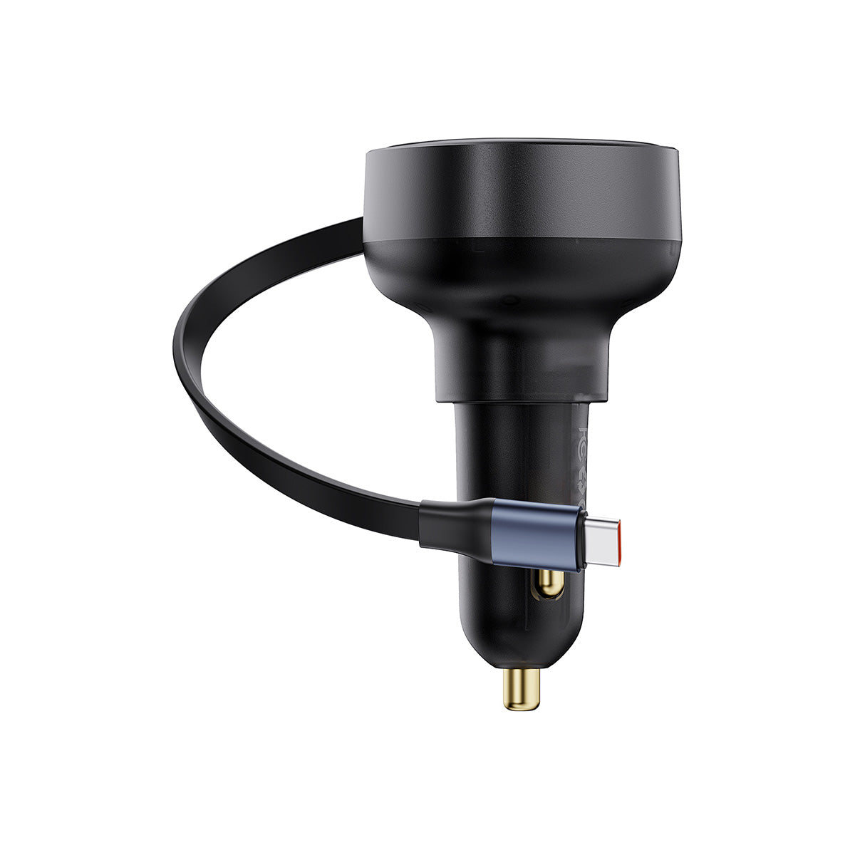 Enjoyment Pro - BASEUS Car Charger Retractable Type-C & Type-C Cable 60W Black — cargador (foto 4 de 5)
