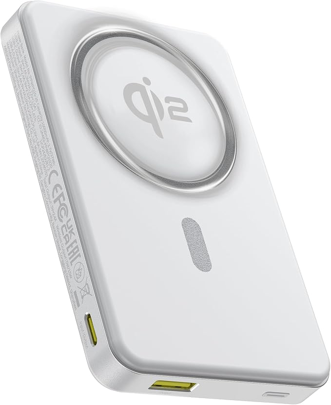 Wireless Charger Power Bank - BASEUS Qi2 10000mAh 22.5W White — batería portátil (foto 2 de 2)