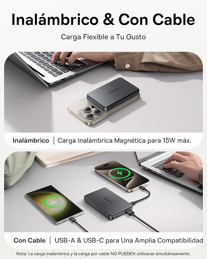 Wireless Charger Power Bank - BASEUS Qi2 10000mAh 22.5W Black