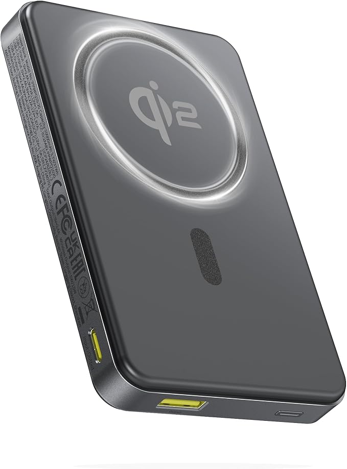 Wireless Charger Power Bank - BASEUS Qi2 10000mAh 22.5W Black — batería portátil (foto 2 de 2)