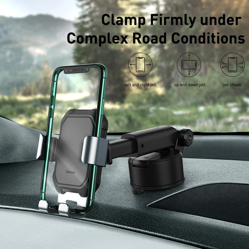 Car Mount - BASEUS Ultra Control Pro Series Holder Set Black — soporte (foto 4 de 5)