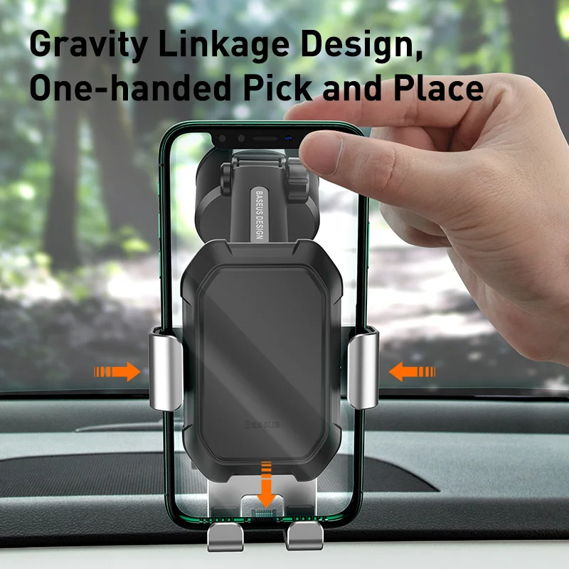 Car Mount - BASEUS Ultra Control Pro Series Holder Set Black — soporte (foto 2 de 5)