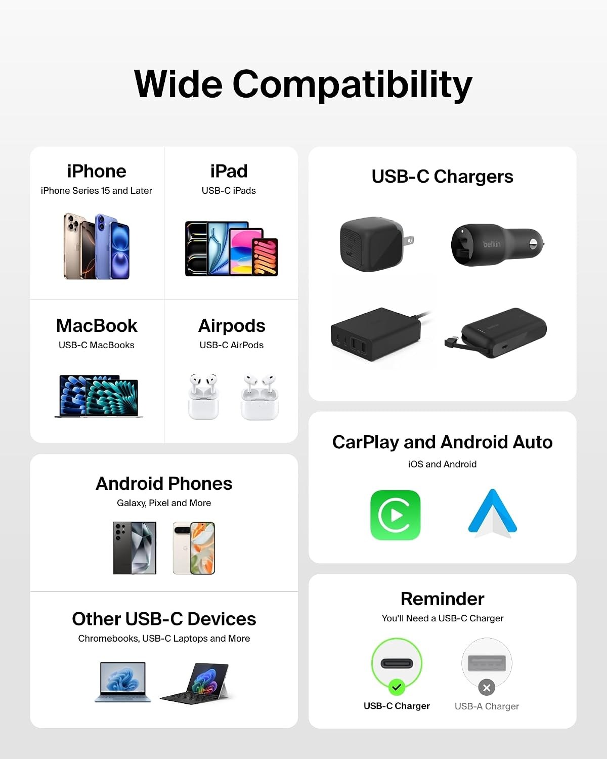Cable - Belkin USB-C 60W 1m — cable (foto 4 de 6)