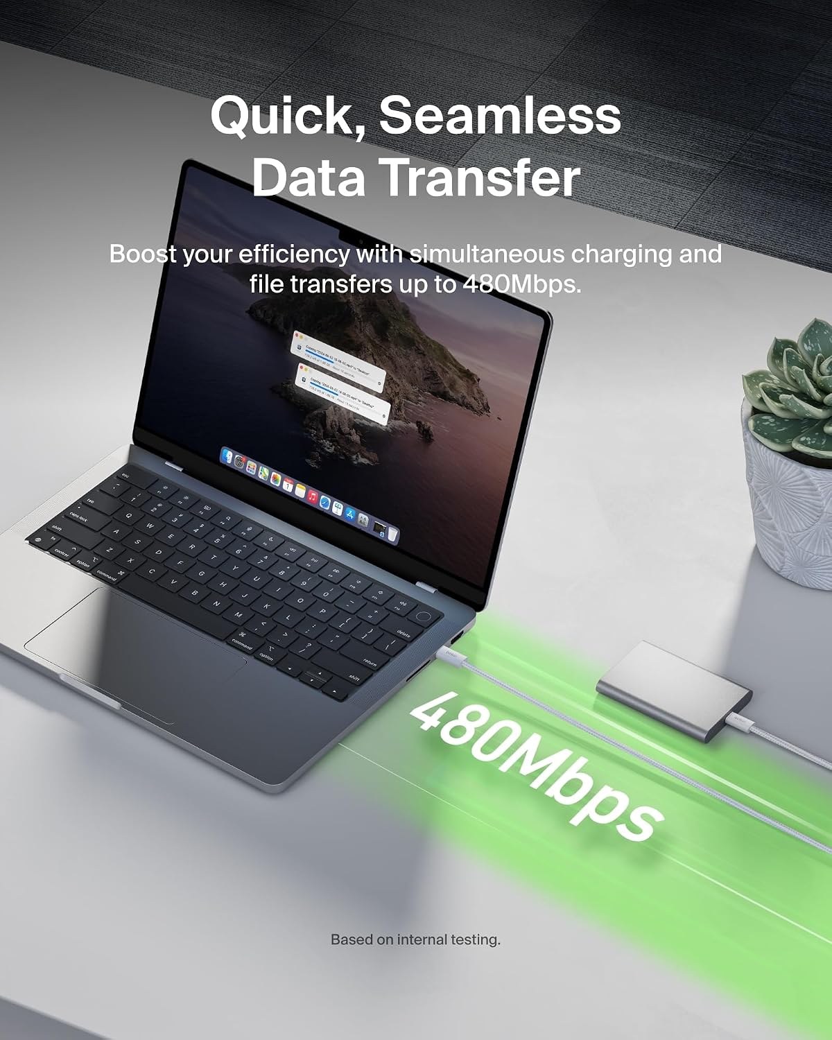 Cable - Belkin USB-C 240W 1m — cable (foto 4 de 6)