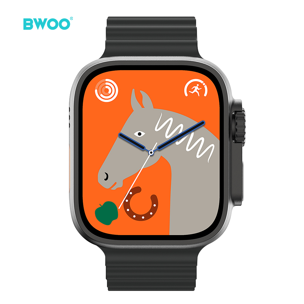 BWOO - Smartwatch WA-07 Silver Band Black — smartwatch (foto 2 de 13)
