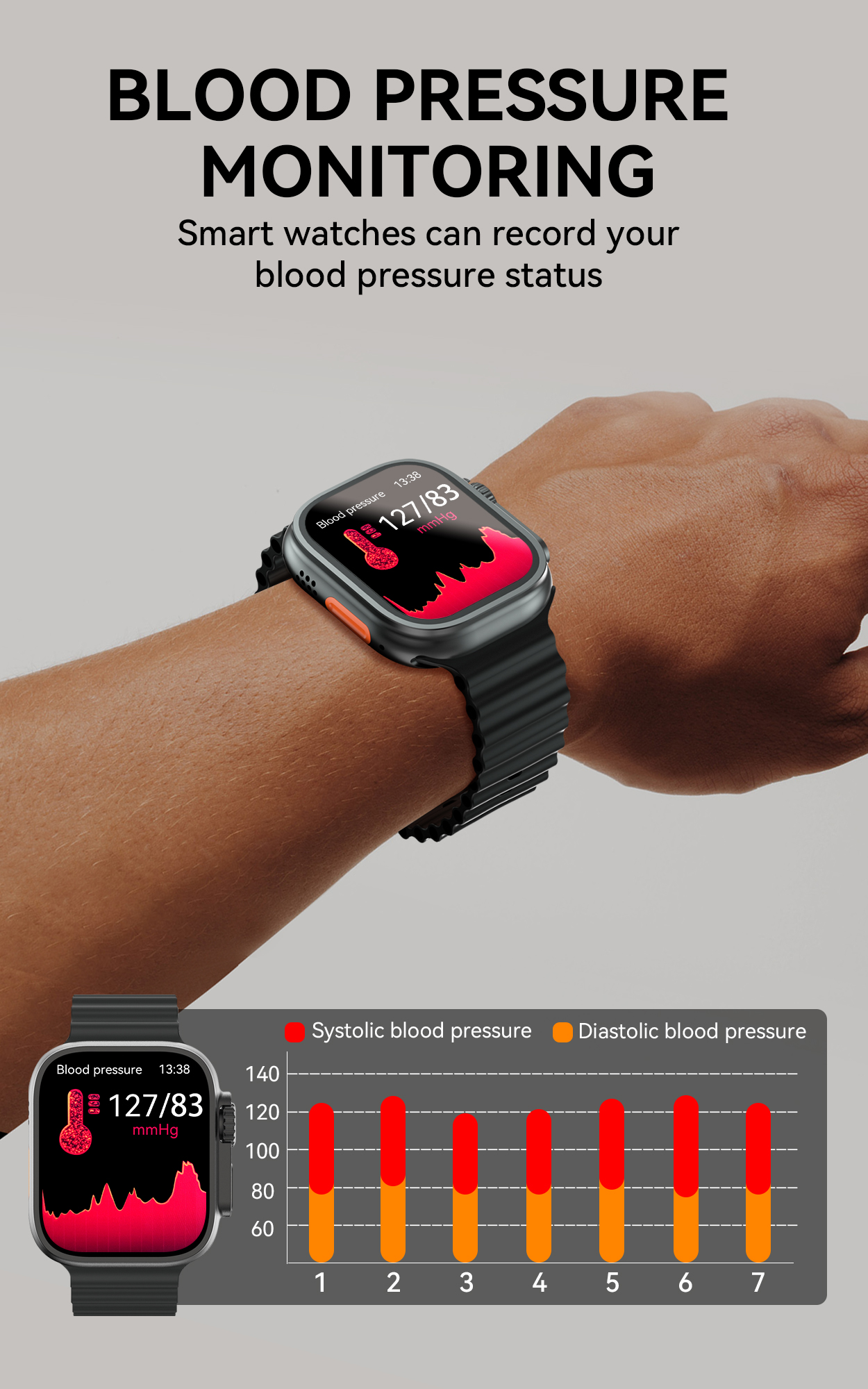 BWOO - Smartwatch WA-07 Silver Band Black — smartwatch (foto 5 de 13)