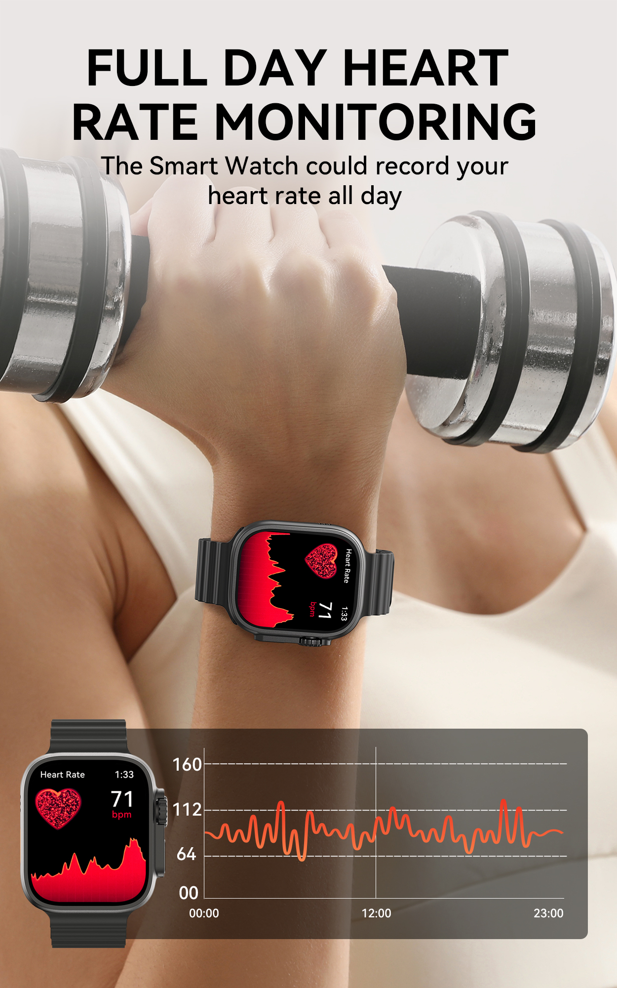 BWOO - Smartwatch WA-07 Silver Band Black — smartwatch (foto 7 de 13)