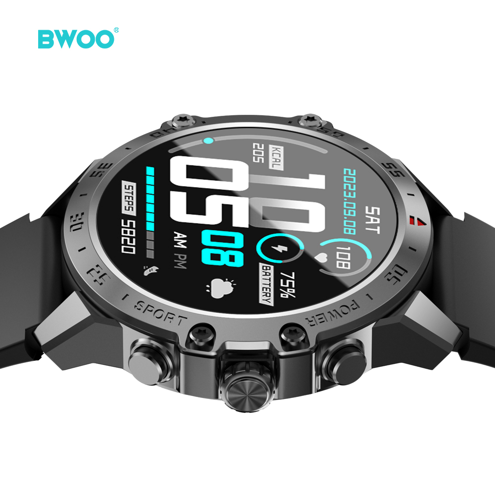 BWOO - Smartwatch WA-08 Silver Band Silver/Black — smartwatch (foto 8 de 13)