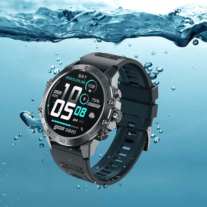 BWOO - Smartwatch WA-08 Silver Band Silver/Black — smartwatch (foto 11 de 13)